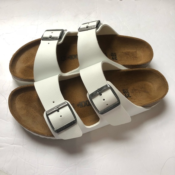 Birkenstock Shoes - Birkenstock Arizona White Birko Flor 39 Narrow